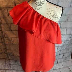 Rebecca Taylor One Shoulder Silk Top. NWT